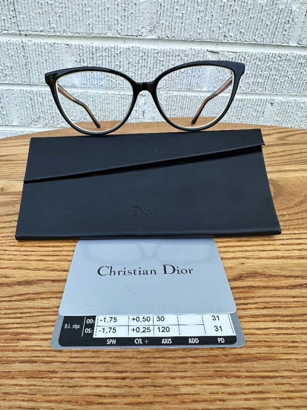 Christian Dior Ladies Black Round Eyeglass Frames Montaigne-25 Eyeglasses